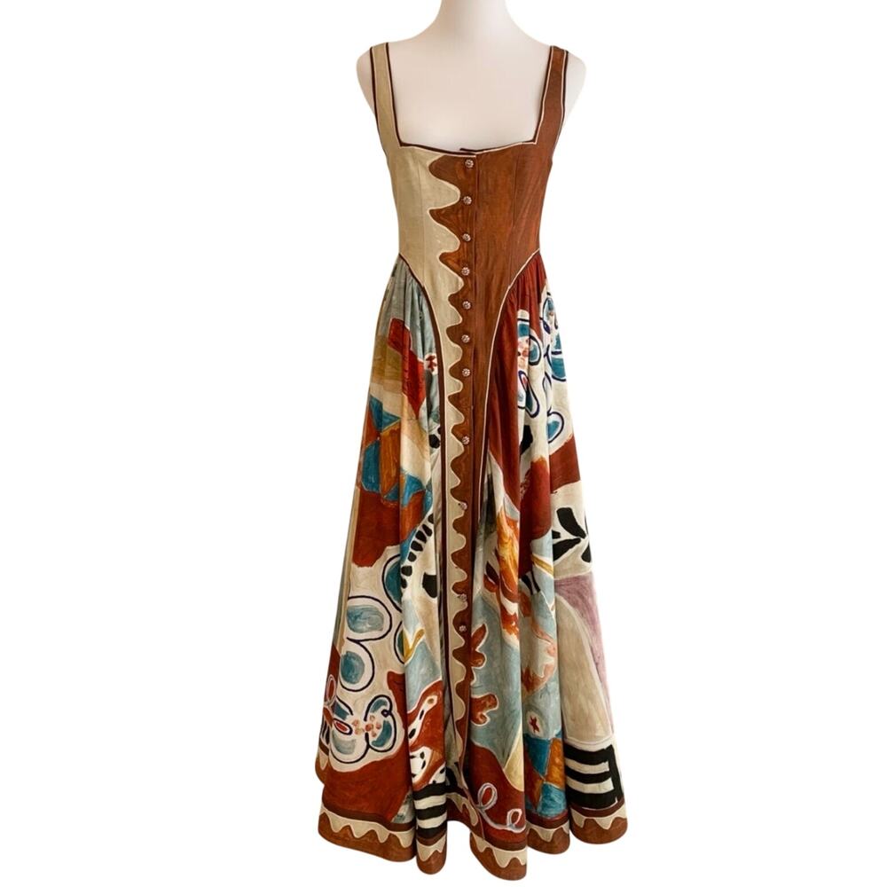 Alemais michelle square neck midi dress - Picture 5 of 6